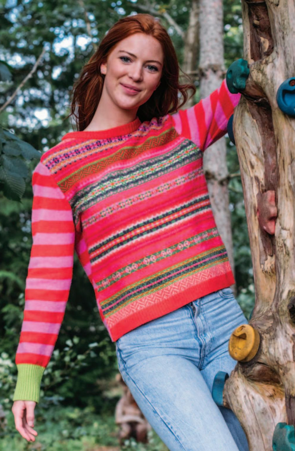 ERIBÉ Stobo Fairisle/Stripe Sweater