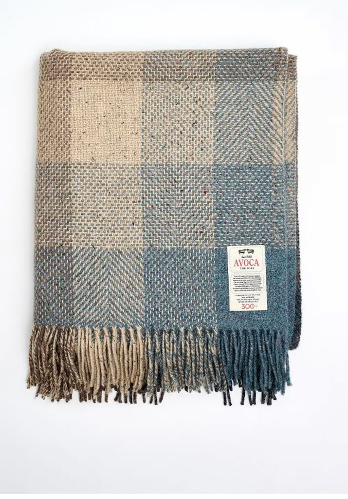 Avoca, Storm Mohair Tweed Throw