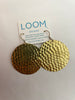 Loom Designs, Brass Hammered Earrings Round