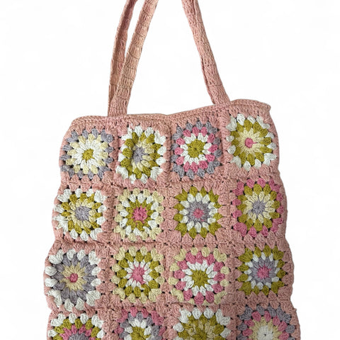 Dowry, Granny Square Cotton Crochet Totebag