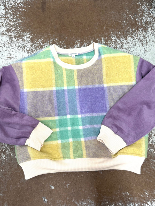 Ryder Sweatshirt in Wool Blanket and Corduroy
