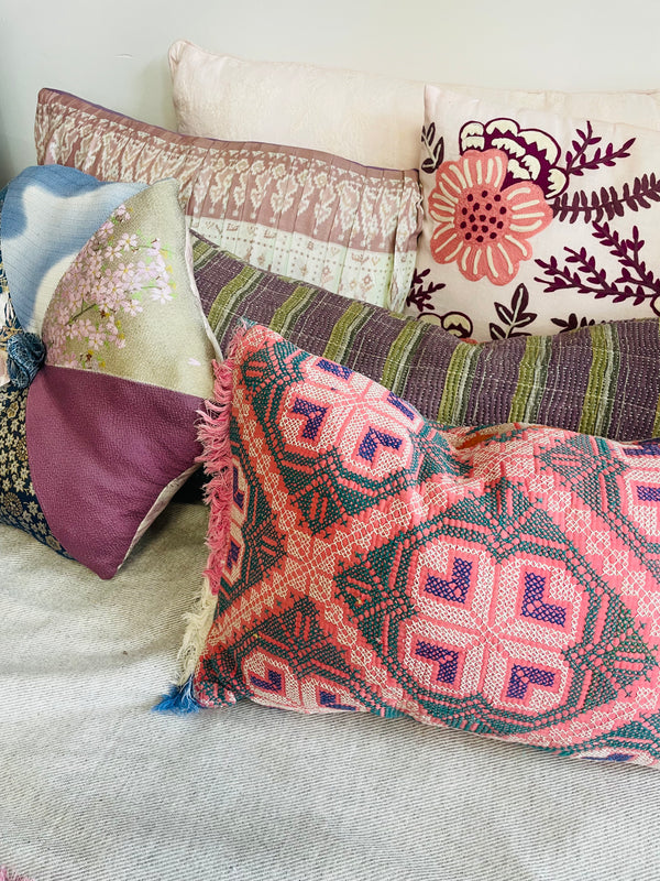 Vintage Galicha Kantha Cushion