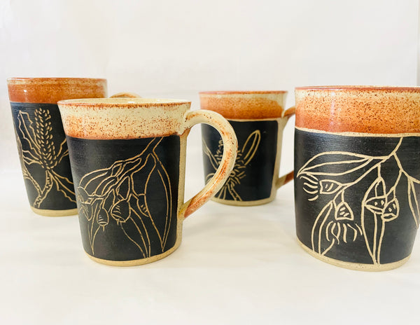 Ceramic Native Flora Mugs by Natalie Anna Totterdell