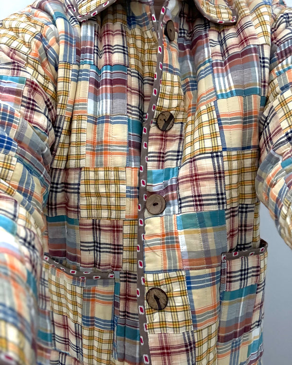 Patchwork Check Quilted Jacket