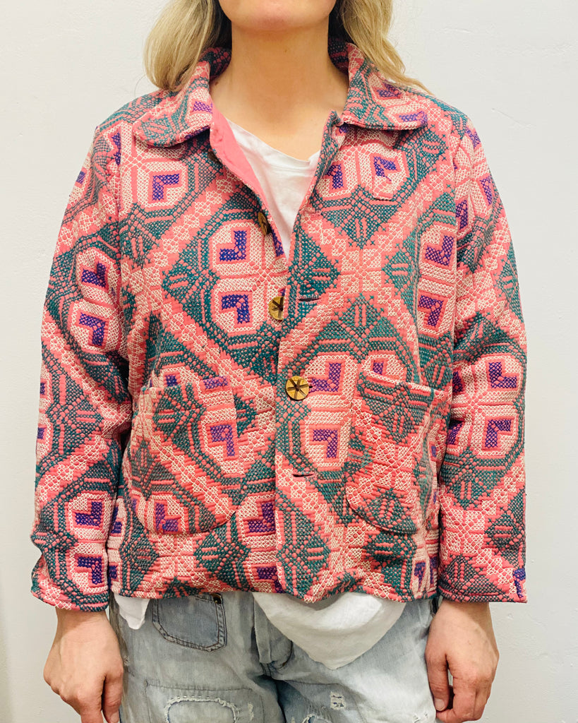 Galicha Kantha Jacket: Size SMALL