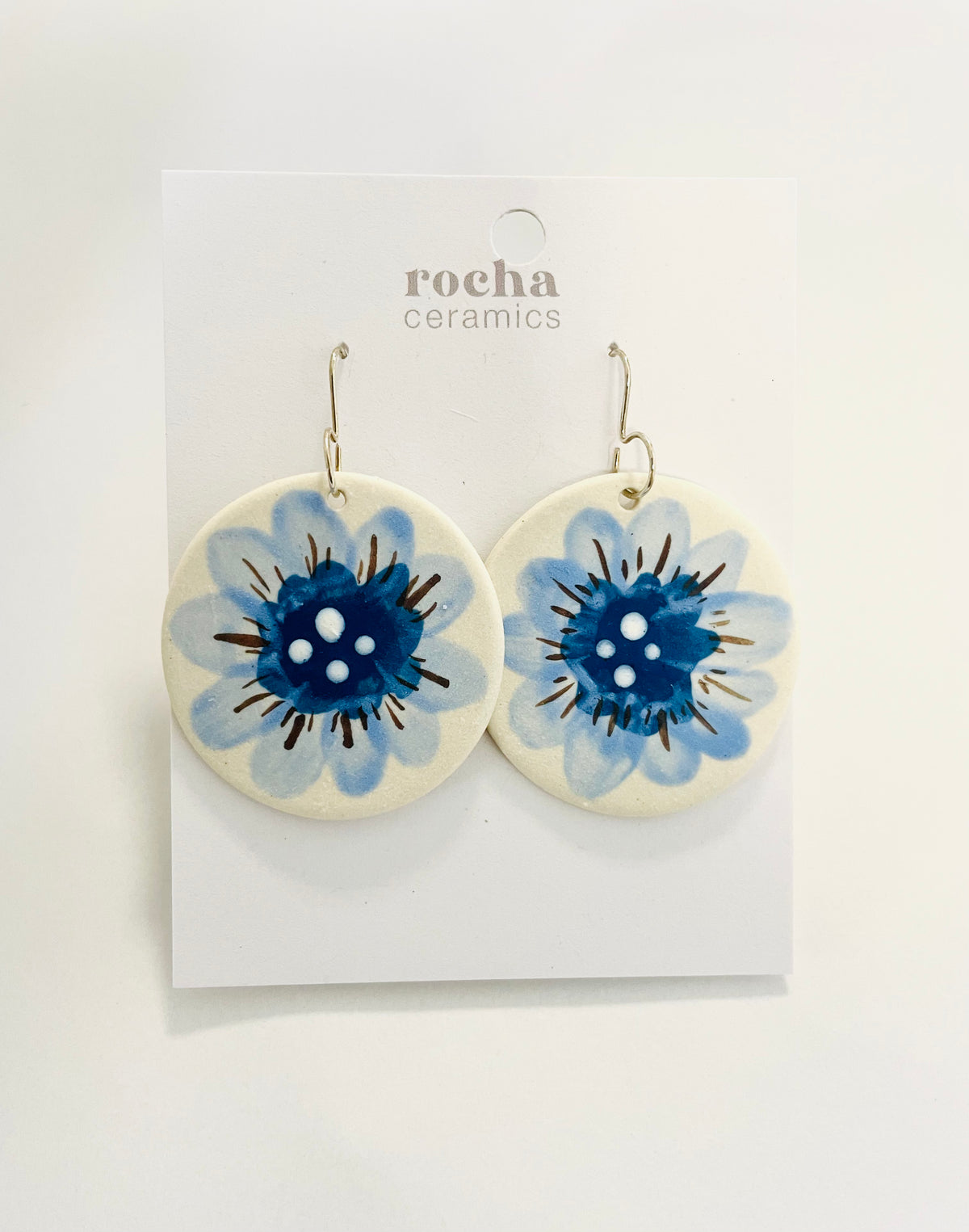 Ceramic on sale flower earrings