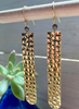 Loom Designs, Brass Hammered Earrings
