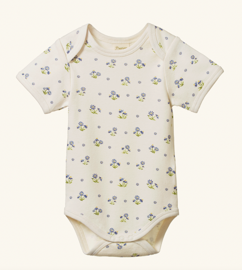 Nature Baby, Short Sleeve Organic Cotton Bodysuit