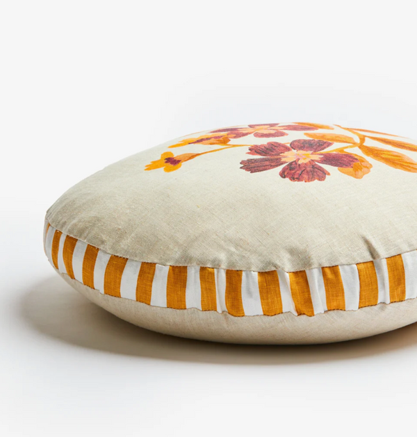 Bonnie and Neil, Cosmos Tan Round Cushion