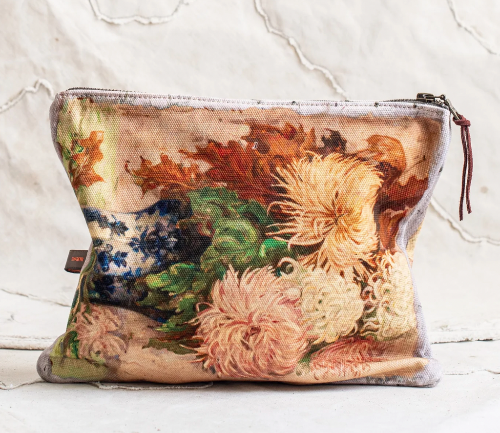 Canvas Painting Zip Clutch by Swarm