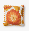 Bonnie & Neil, Dahlia Orange Linen Cushion