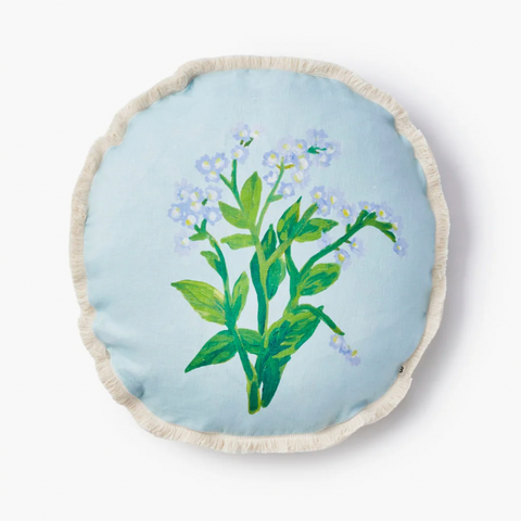 Bonnie & Neil, Forget Me Not Blue Linen Cushion