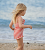 Nature Baby, Red Seat Strip Frill Swimsuit