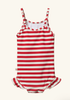 Nature Baby, Red Seat Strip Frill Swimsuit