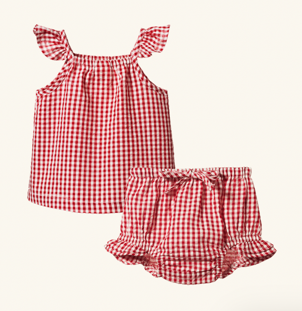 Nature Baby, Petal Set Gingham