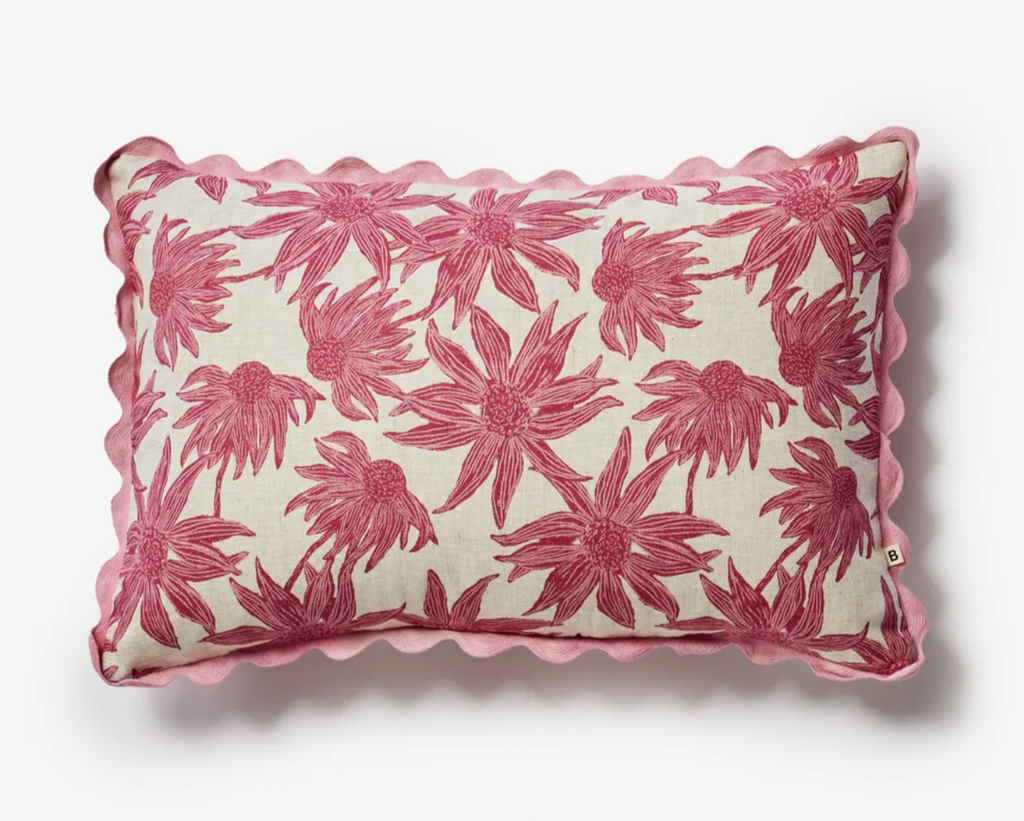 Bonnie & Neil, Flannel Flower Pink Cushion