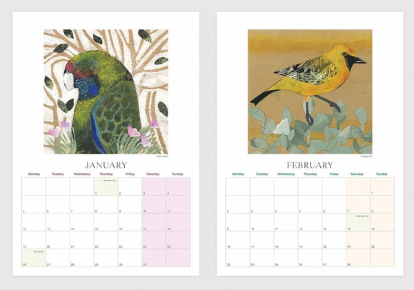 2026 Bird Calendar by Fiona Roderick
