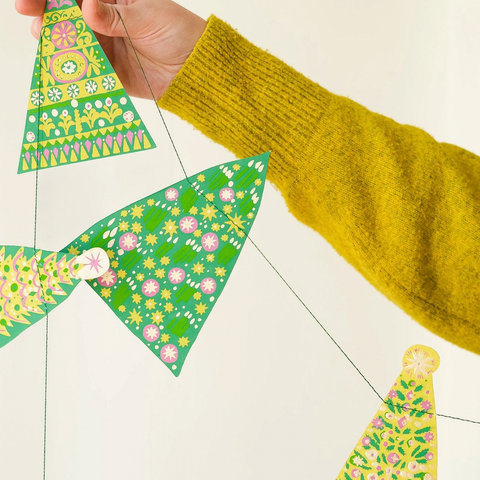 East End Press, Midcentury Trees Sewn Garland