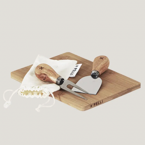 Pelli, Feta Together Picnic Cheese Board & Knife Set