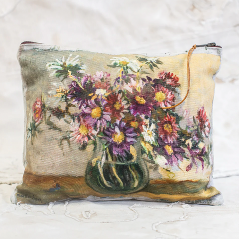 The Supply Department, Canvas Painting Zip Clutch, Swarm