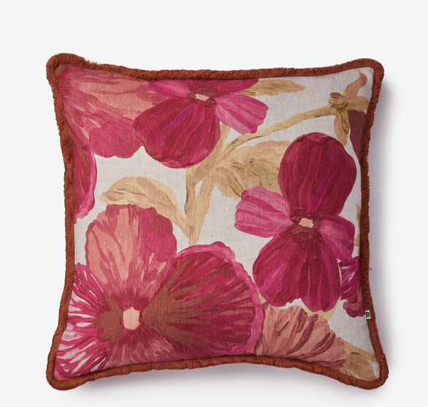 Bonnie & Neil, Wild Pansy Pink 60cm Cushion