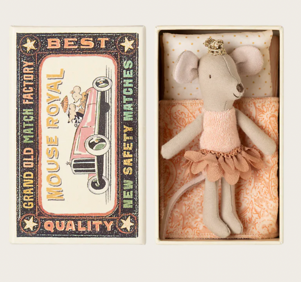 Maileg, Princess Mouse, Little Sister in Matchbox