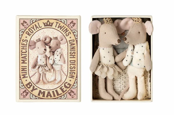 Maileg, Royal Twin Mice in Matchbox