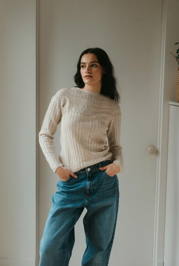 ERIBÉ, Vaila Lace Sweater