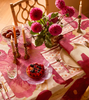 Bonnie & Neil, Wild Pansy Pink French Flax Linen Napkins