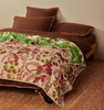 Bonnie & Neil, Lupin Multi & Marigold Leaf Linen Quilted Throw