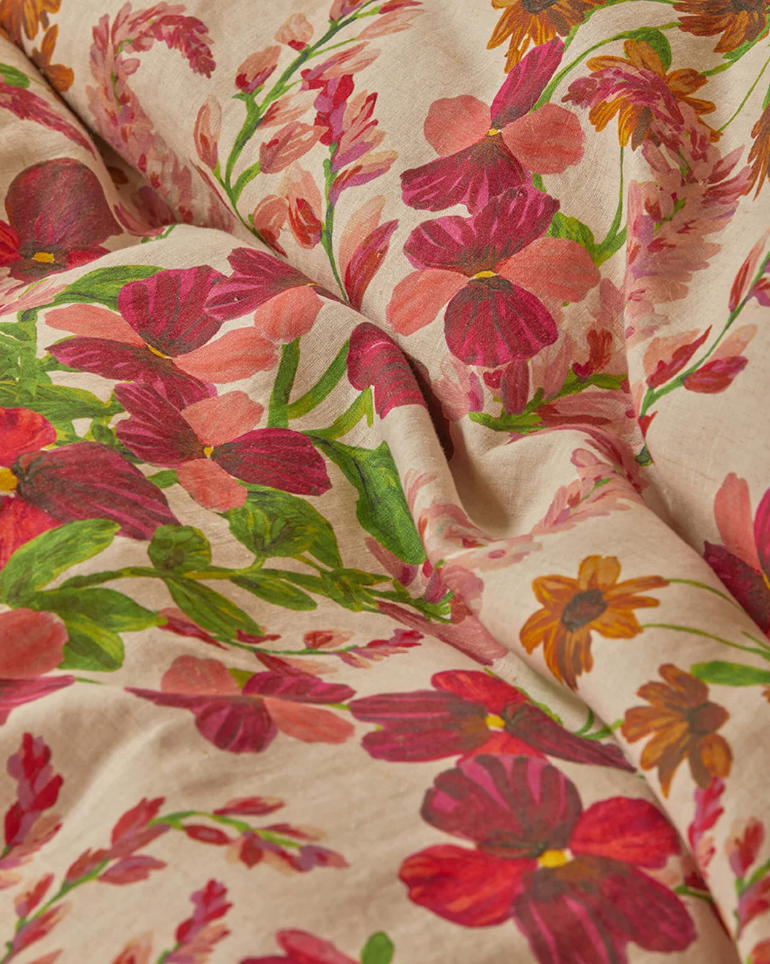 Bonnie & Neil, Lupin Multi Linen Quilt Cover