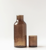 Creative Women, Handblown Hammered Glass Carafe + Cup