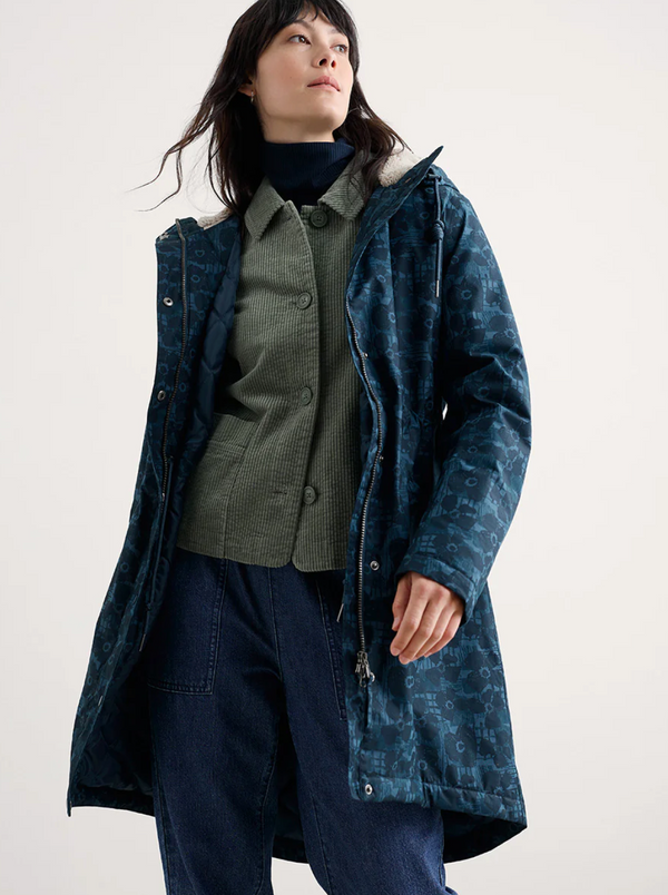 Seasalt Cornwall, Seasalt Coat Plant Hunter 2 in Patchwork