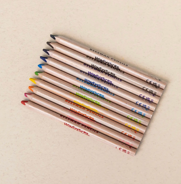 Honeysticks, 3-in-1 Beeswax Pencils Jumbo Triangles 10pk