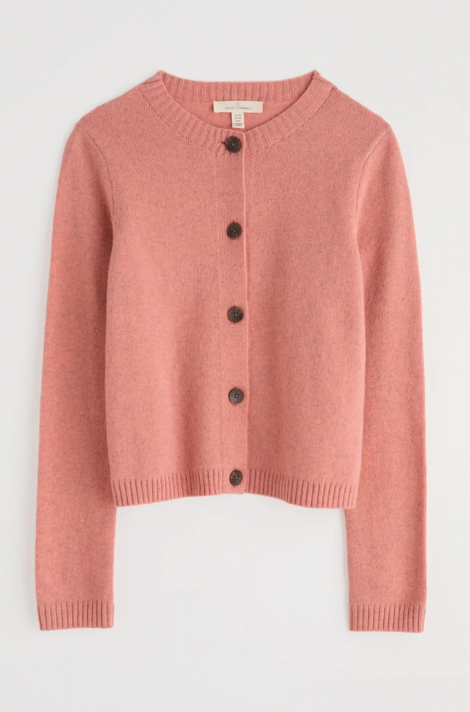 Seasalt Cornwall, Tern Tide Cardigan Dusty Rose
