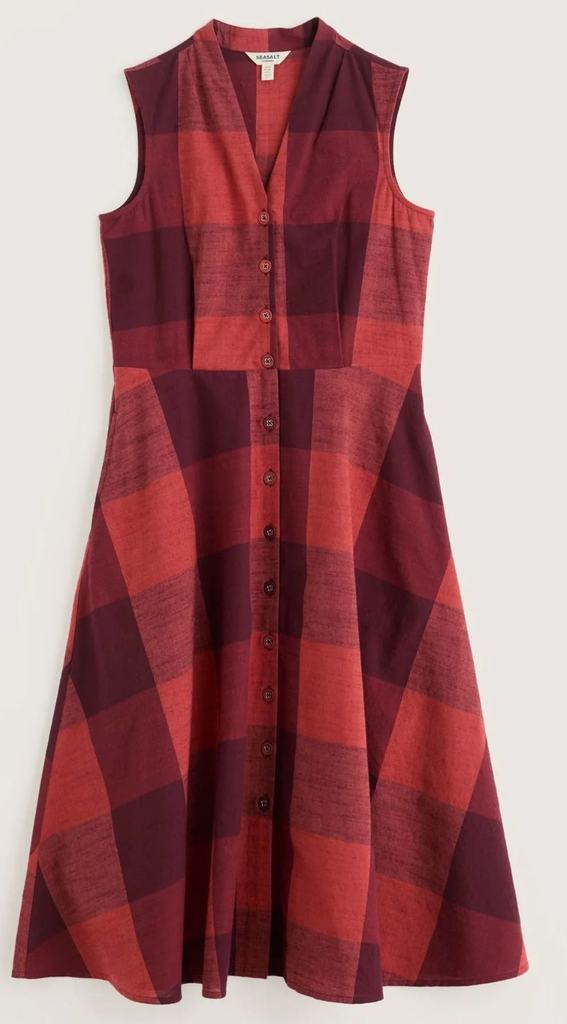 Seasalt Cornwall, Umber Sleeveless Carved Wood Dress