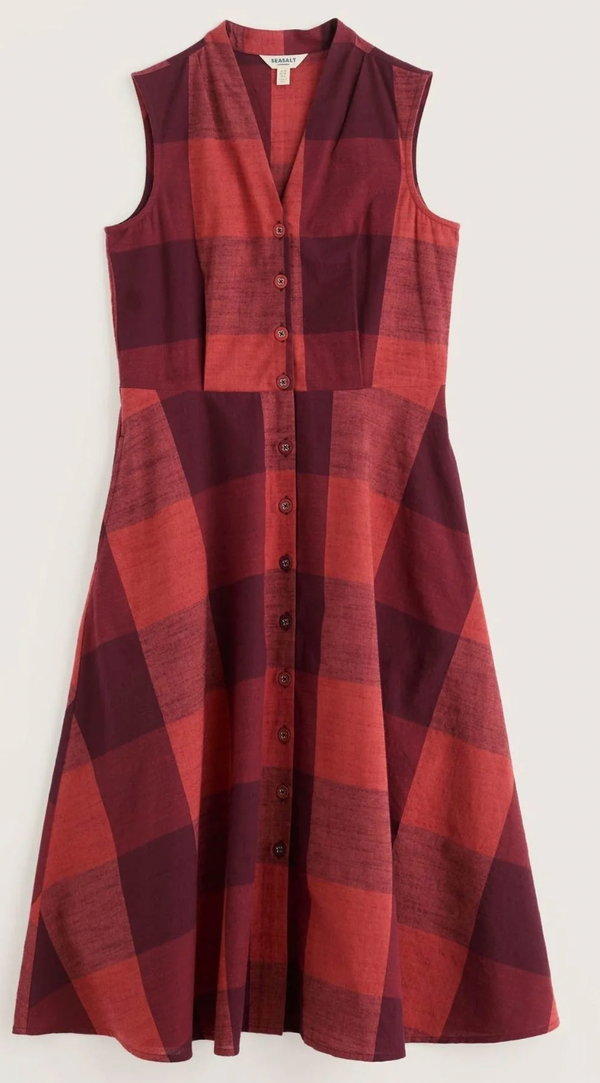 Seasalt Cornwall, Umber Sleeveless Carved Wood Dress
