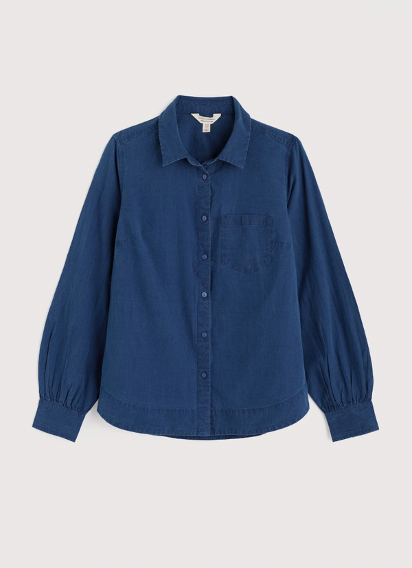 Seasalt Cornwall, Isla Shirt Mid Indigo