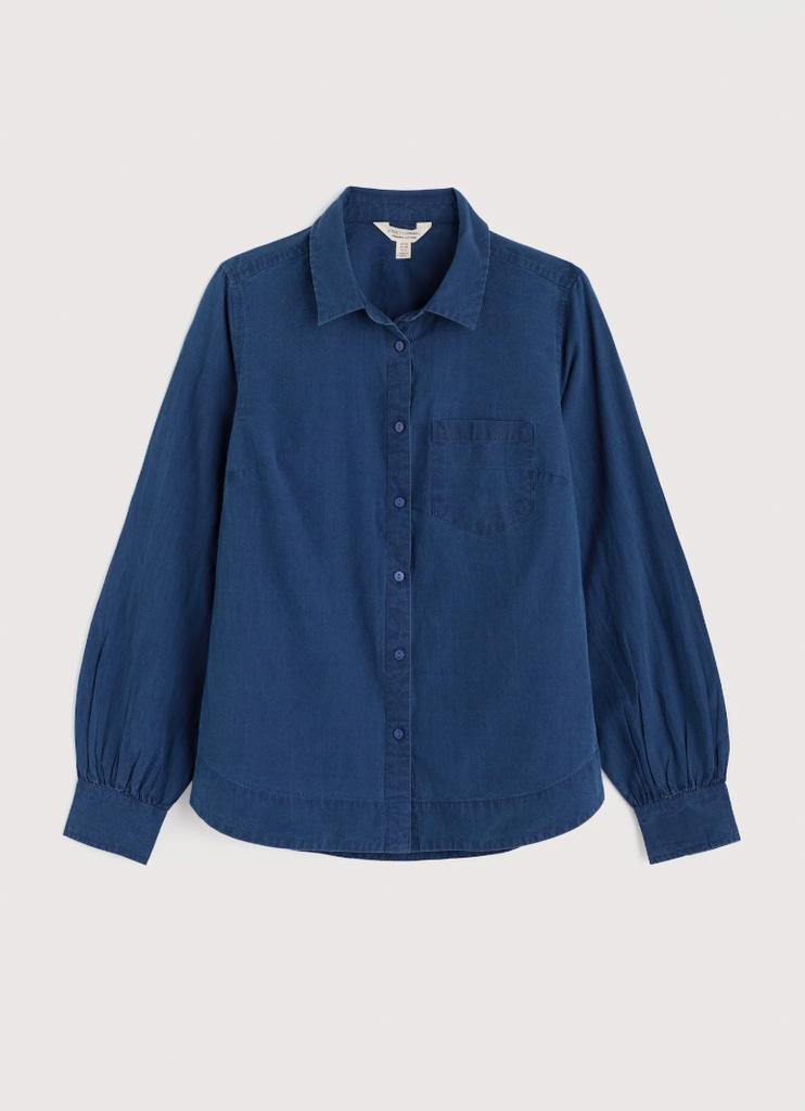 Seasalt Cornwall, Isla Shirt Mid Indigo