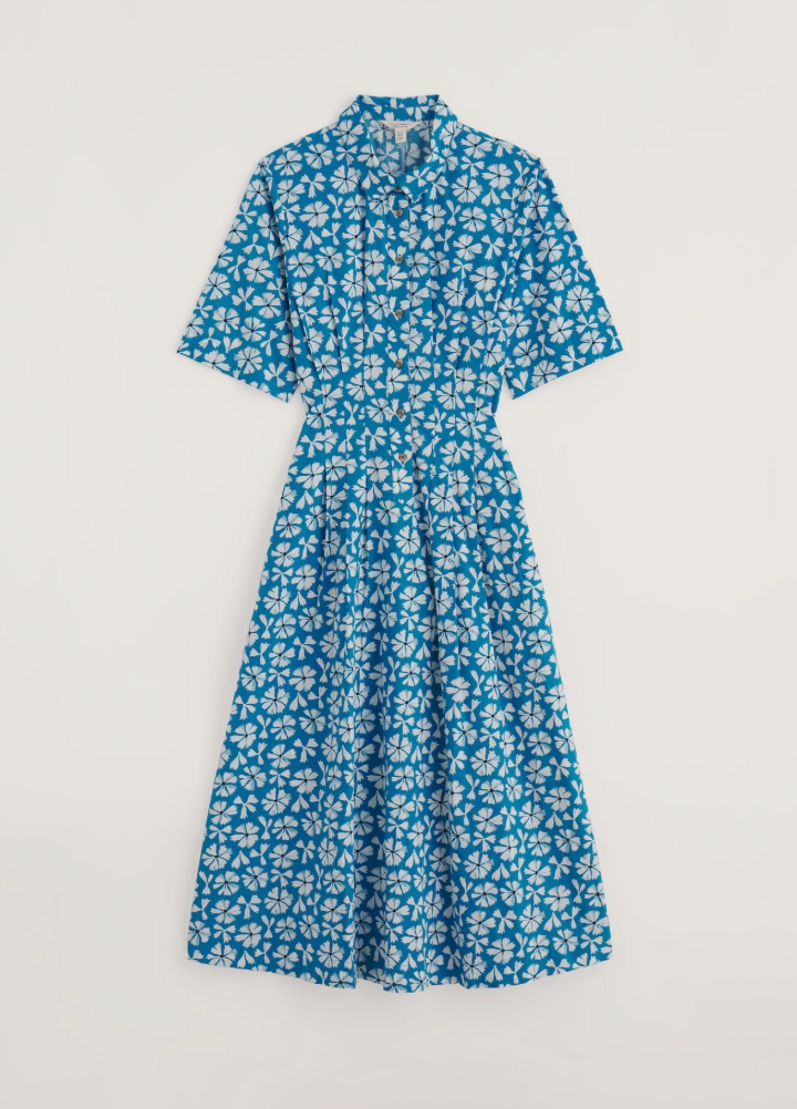 Seasalt Cornwall, Wild Liquorice Dress, Bold Cornflower Sailboats