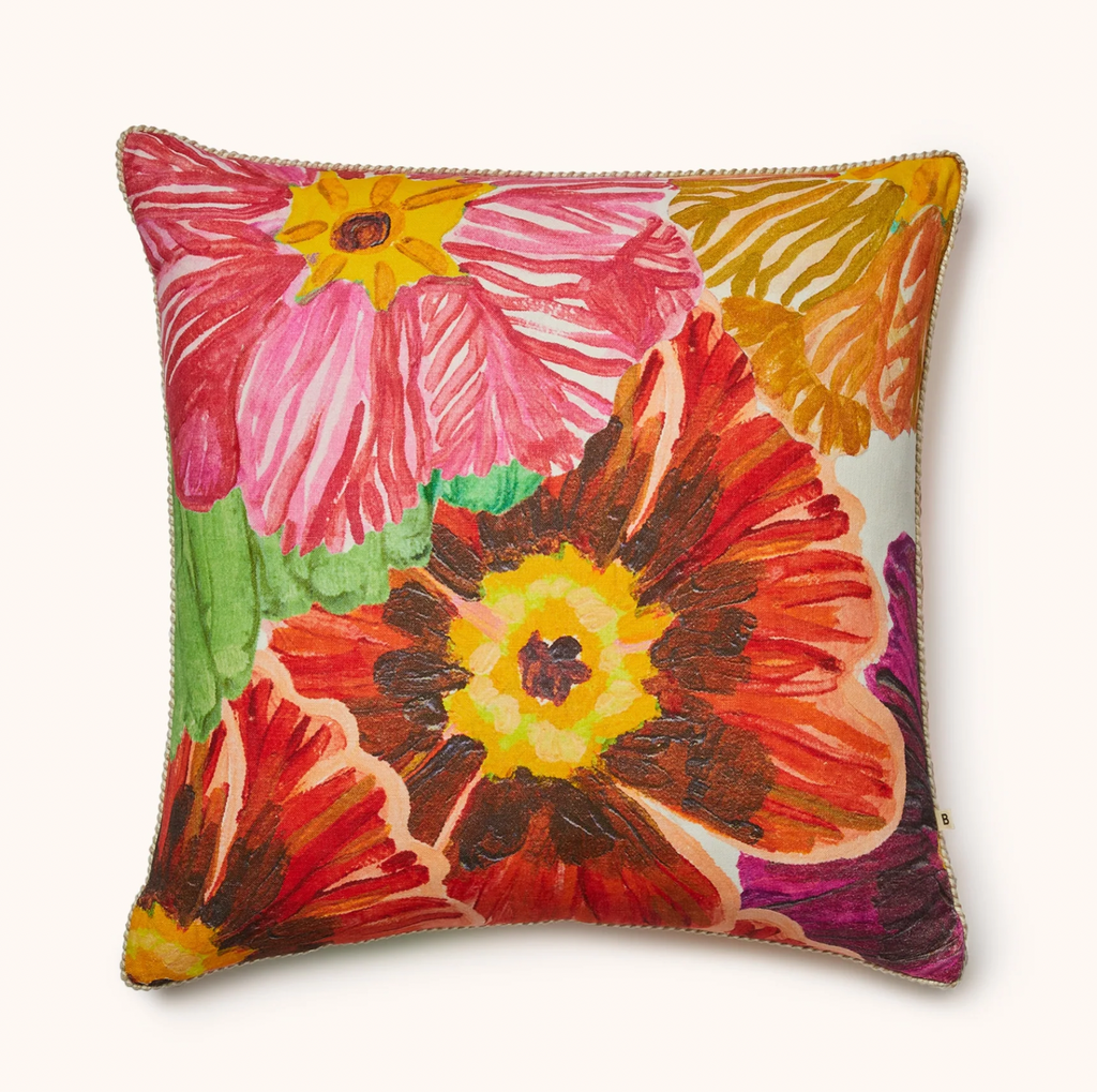 Bonnie & Neil, Jardin Multi 60cm Linen Cushion