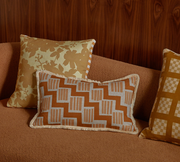 Bonnie & Neil, Meadowlands Wheat Linen 50cm Cushion