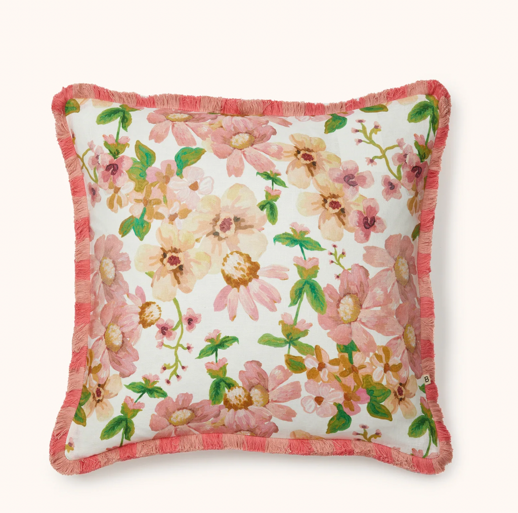 Bonnie & Neil, Prairie Pink Linen 50cm Cushion
