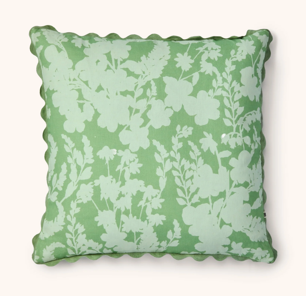 Bonnie & Neil, Petal Mint 60cm Linen Cushion
