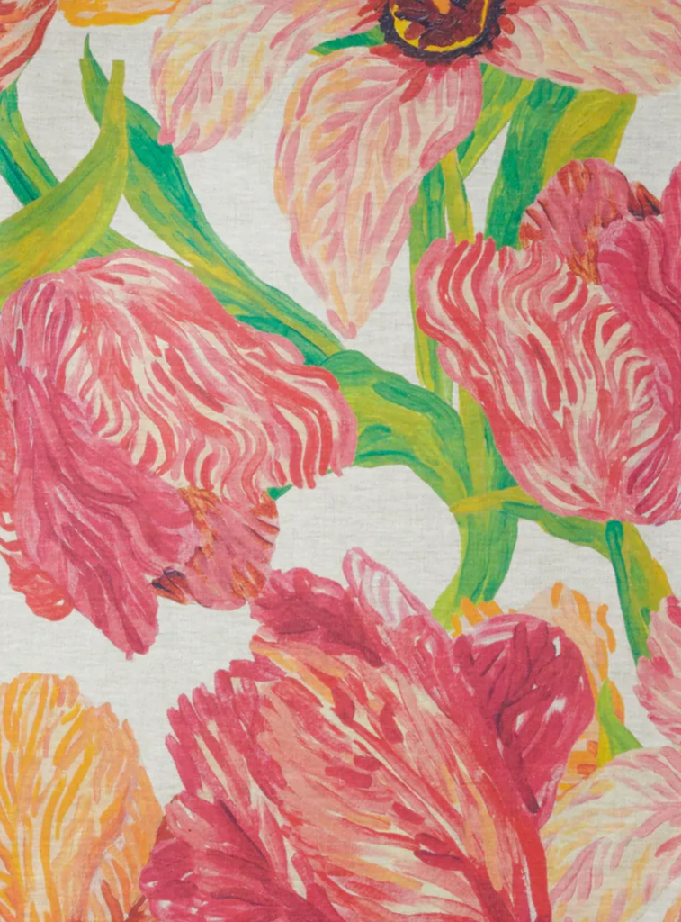 Bonnie & Neil, Tulip Multi, French Flax Linen Tablecloth