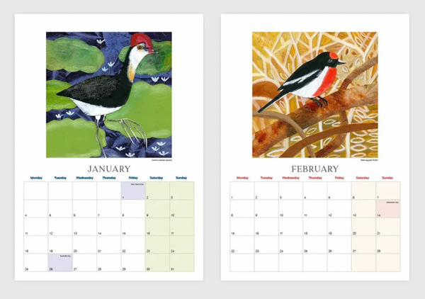 2027 Bird Calendar by Fiona Roderick